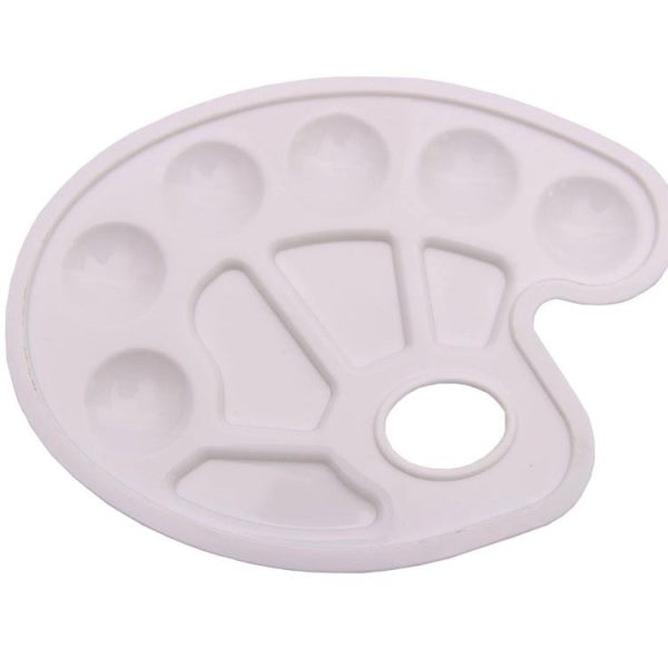 2 PCS Children DIY Paint Plastic Palette Graffiti Art Supplies TSP-64 (White) - Image 2