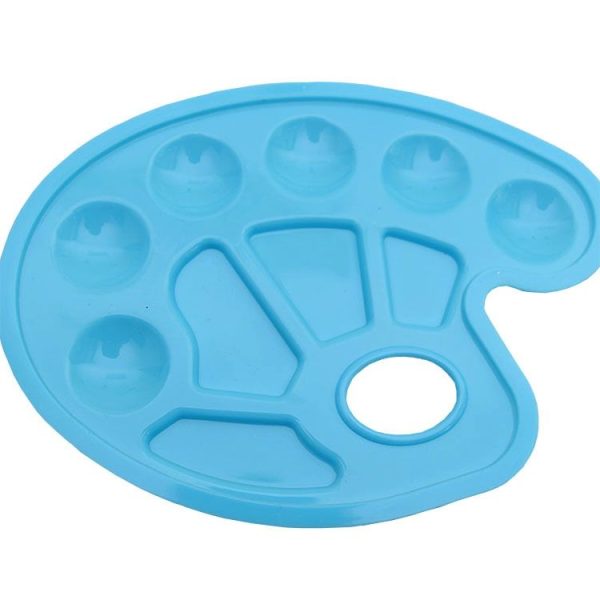 2 PCS Children DIY Paint Plastic Palette Graffiti Art Supplies TSP-64 (Blue) - Image 2