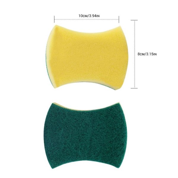 10 PCS Magic Sponge Eraser Cleaner Kitchen Clean Scouring Cloth Dish Washing Kitchen Cleaning Tools, Shape: Waist Shape - Image 3