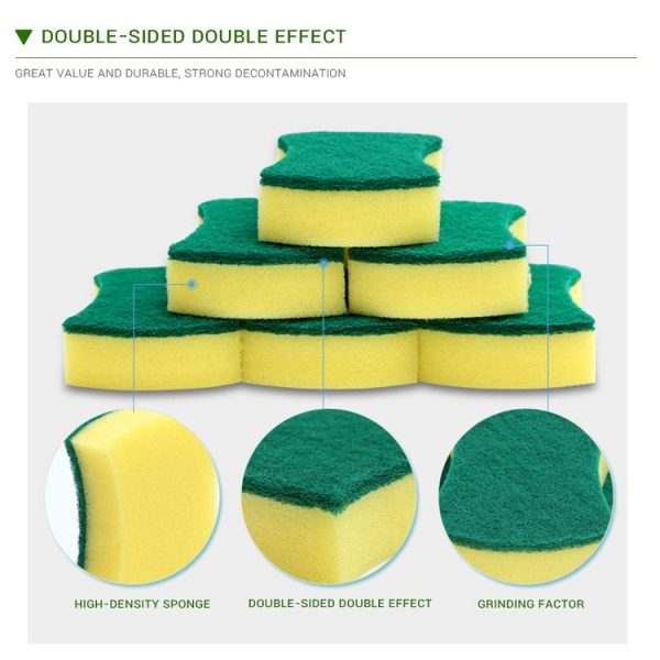 10 PCS Magic Sponge Eraser Cleaner Kitchen Clean Scouring Cloth Dish Washing Kitchen Cleaning Tools, Shape: Waist Shape - Image 4