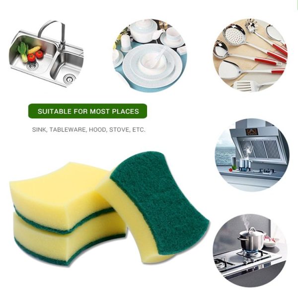 10 PCS Magic Sponge Eraser Cleaner Kitchen Clean Scouring Cloth Dish Washing Kitchen Cleaning Tools, Shape: Waist Shape - Image 6