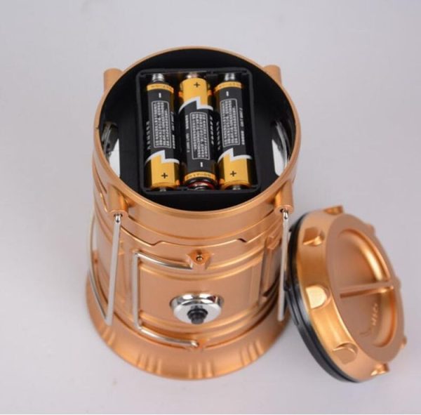 Outdoor Camping Tent Light Portable Lantern Flame Lamp (Black) - Image 5