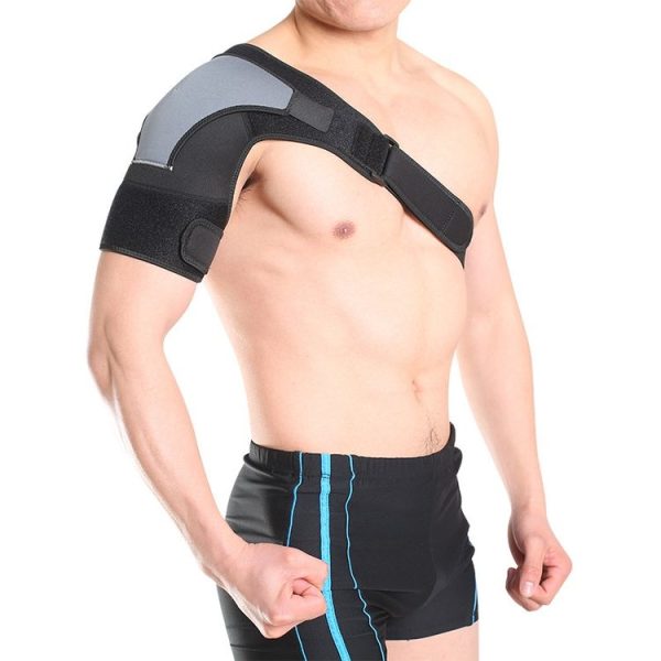 Men Sports Prevent Shoulder Dislocation Protector Adult Fixed Shoulder Strap Shoulder Protector, SIZE: one size (Black) - Image 2