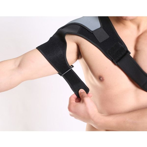 Men Sports Prevent Shoulder Dislocation Protector Adult Fixed Shoulder Strap Shoulder Protector, SIZE: one size (Black) - Image 5