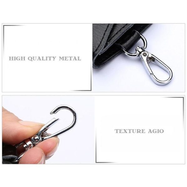 Multifunctional Litchi Texture Leather Keychain Bag Car Key Bag (Watermelon Red) - Image 7