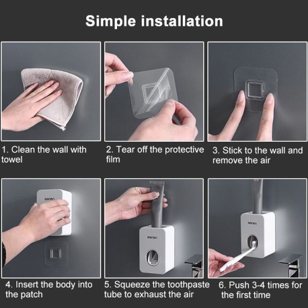 MENON Toothbrush Holder Automatic Toothpaste Squeezers Home Bathroom Set Toothpaste Dispenser Bathroom Accessories - Image 7