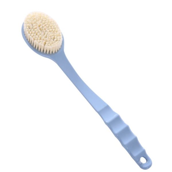 Long Handle Bath Brush Soft Hair Bath Brush with Massage Back Brush (Blue)