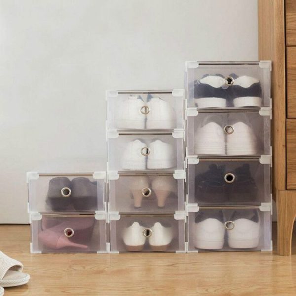 PP Translucent Shoe Box Multifunction Home Dust-proof Drawer Storage Boxes Shoes Organizer, Size: 20x31x11cm - Image 10