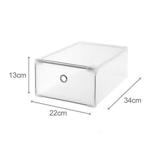 PP Translucent Shoe Box Multifunction Home Dust-proof Drawer Storage Boxes Shoes Organizer, Size: 20x31x11cm - Image 3