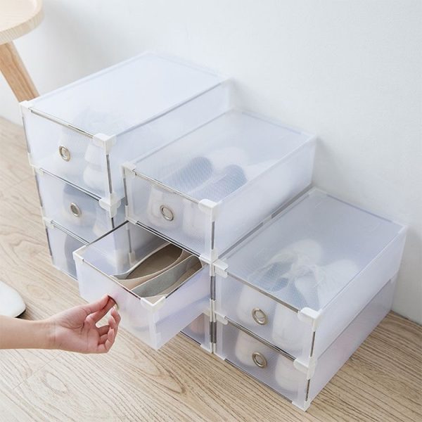 PP Translucent Shoe Box Multifunction Home Dust-proof Drawer Storage Boxes Shoes Organizer, Size: 20x31x11cm - Image 8