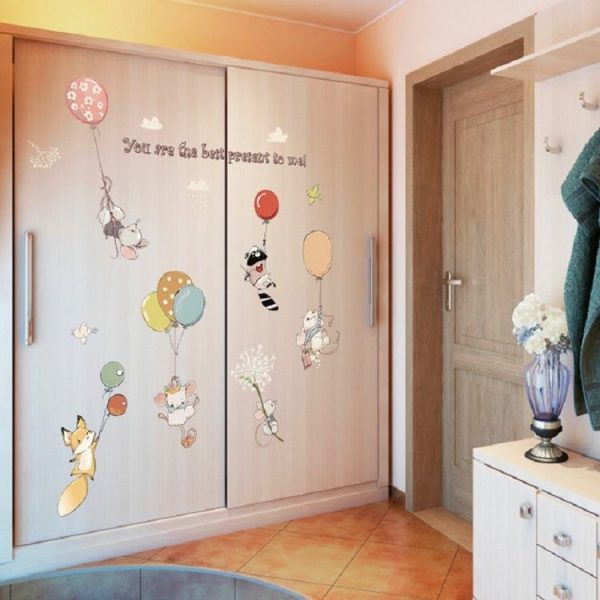 Balloon MouseStickers Cartoon Children Bedroom Corridor Kindergarten Layout Decorative Wall Stickers - Image 5