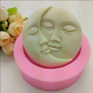 DIY Chocolate Cake Pudding Decoration Tool Face Silicone Model Baking Mold (Pink)