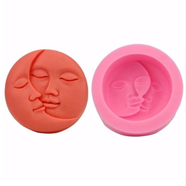 DIY Chocolate Cake Pudding Decoration Tool Face Silicone Model Baking Mold (Pink) - Image 4