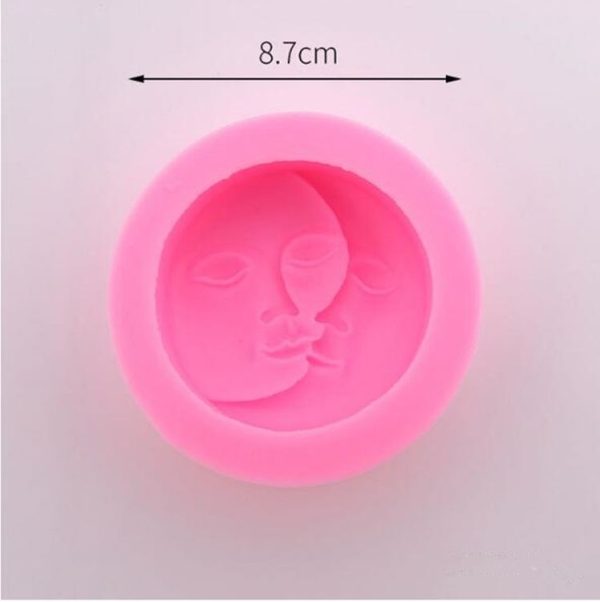 DIY Chocolate Cake Pudding Decoration Tool Face Silicone Model Baking Mold (Pink) - Image 5