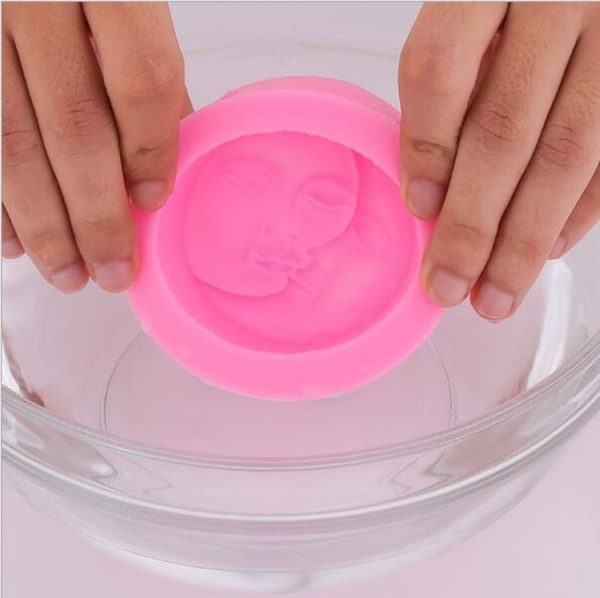DIY Chocolate Cake Pudding Decoration Tool Face Silicone Model Baking Mold (Pink) - Image 6