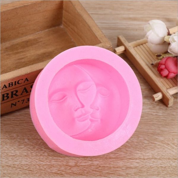 DIY Chocolate Cake Pudding Decoration Tool Face Silicone Model Baking Mold (Pink) - Image 8