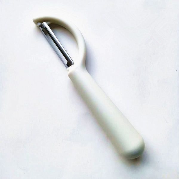 4 PCS Stainless Steel Round Handle Peeler Sugar Cane Scraper Fruit Plane (White) - Image 2