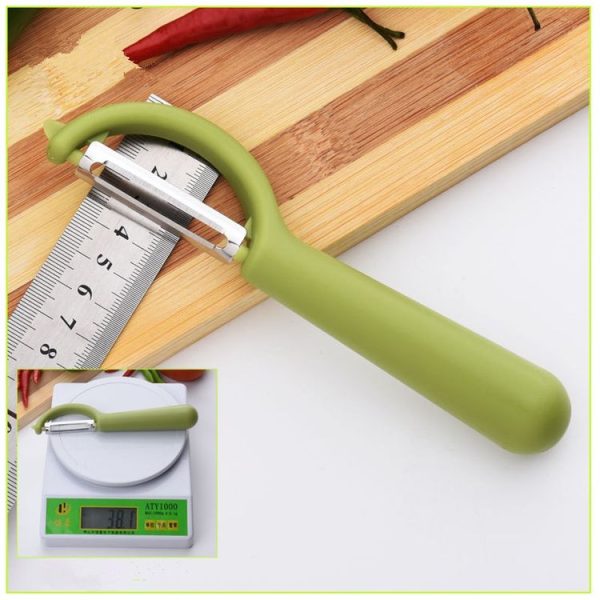 4 PCS Stainless Steel Round Handle Peeler Sugar Cane Scraper Fruit Plane (White) - Image 4