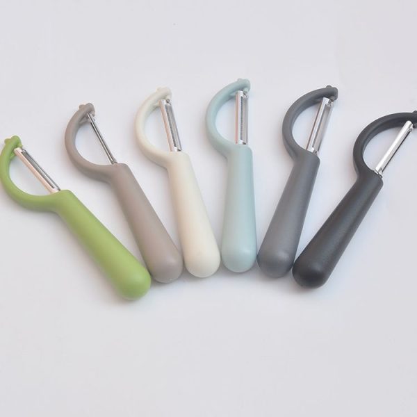 4 PCS Stainless Steel Round Handle Peeler Sugar Cane Scraper Fruit Plane (White) - Image 6