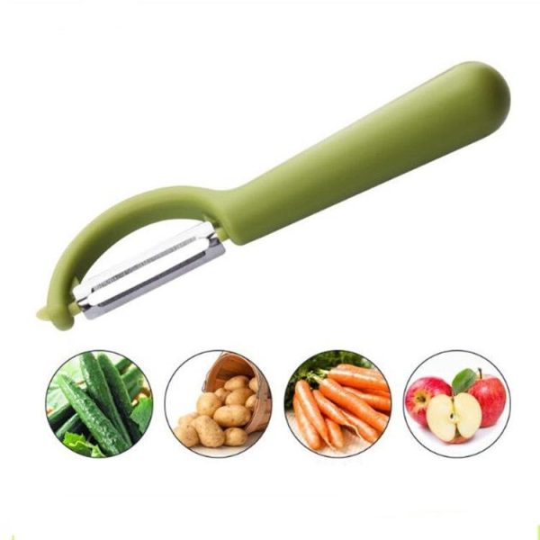 4 PCS Stainless Steel Round Handle Peeler Sugar Cane Scraper Fruit Plane (White) - Image 8