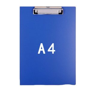 Simple File Board Folder Student Writing Board Paper Clip Restaurant Menu Folder (A4 Blue)
