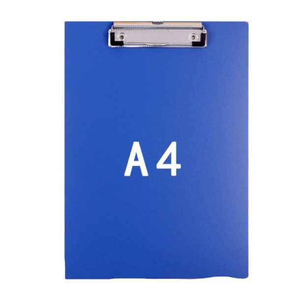 Simple File Board Folder Student Writing Board Paper Clip Restaurant Menu Folder (A4 Blue)