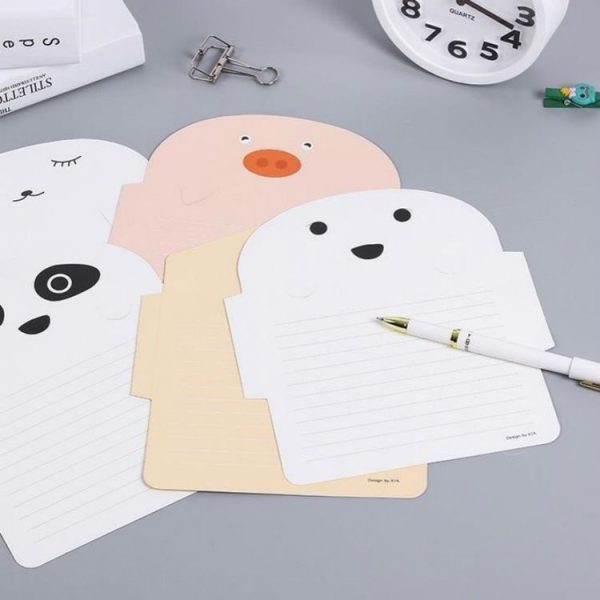 5 PCS Creative Cartoon Animal Business Birthday DIY Blessing Small Greeting Card (Panda) - Image 3