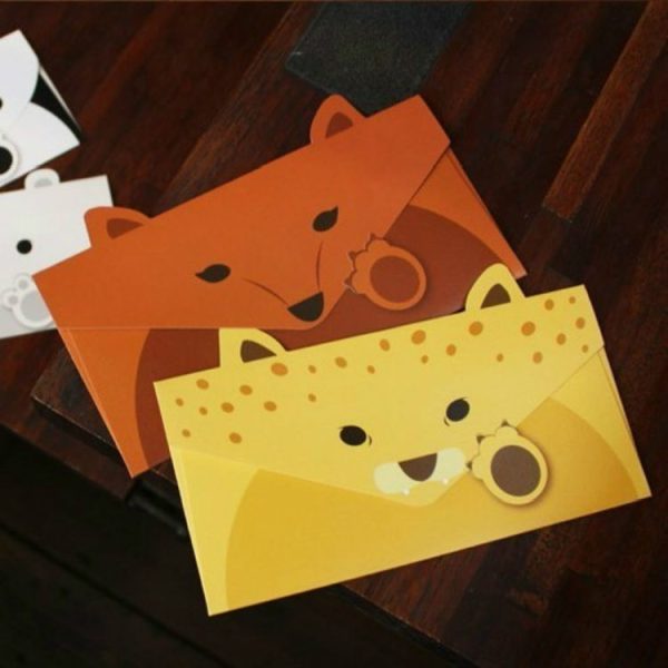 5 PCS Creative Cartoon Animal Business Birthday DIY Blessing Small Greeting Card (Panda) - Image 4
