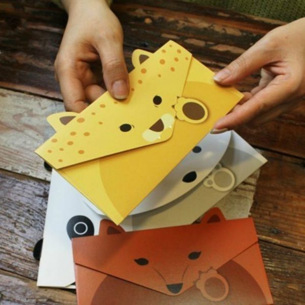 5 PCS Creative Cartoon Animal Business Birthday DIY Blessing Small Greeting Card (Panda) - Image 5