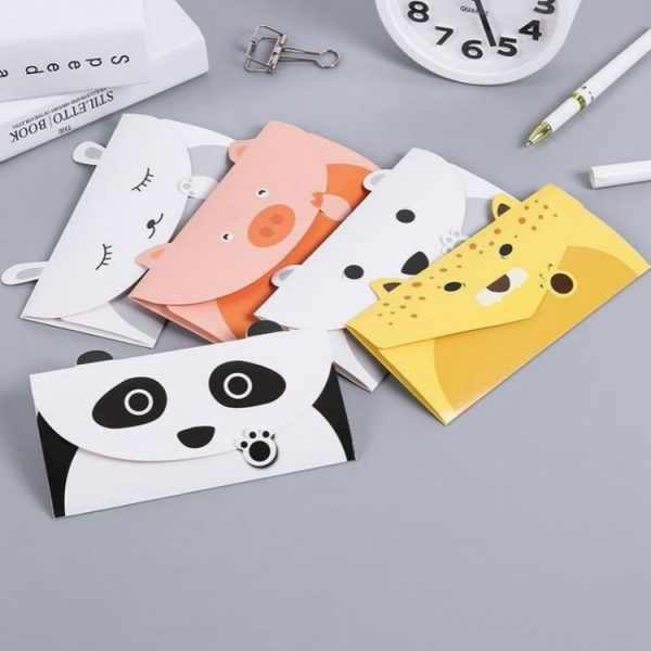 5 PCS Creative Cartoon Animal Business Birthday DIY Blessing Small Greeting Card (Panda) - Image 6