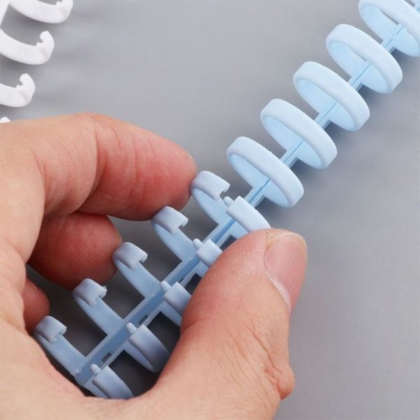 2 PCS Desk Calendar Loose-leaf Open Binding Ring A4 Plastic 34-hole Loose-leaf Double Coil (10mm Blue) - Image 5