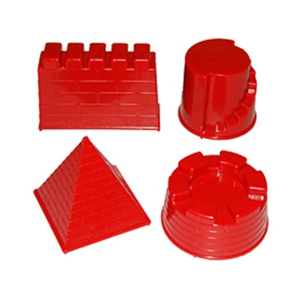 4 PCS Children Educational Toys Castle Molds Play Sand Tools (Red) - Image 2