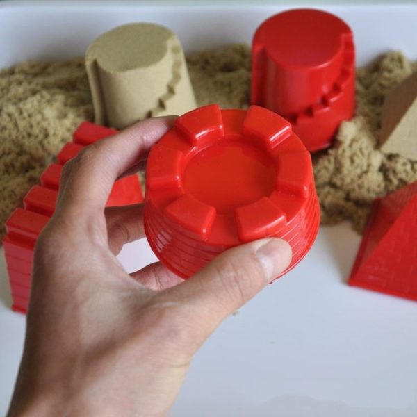 4 PCS Children Educational Toys Castle Molds Play Sand Tools (Red) - Image 6
