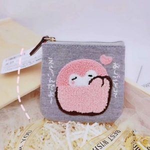 Cute Cartoon Penguin Plush Purse Wallet (Pink)