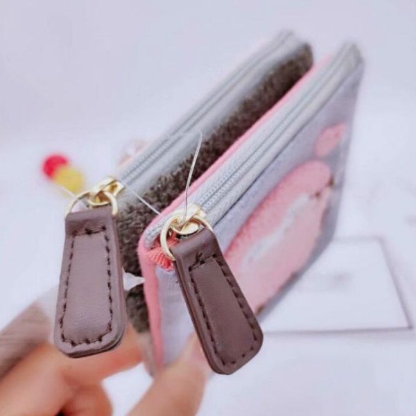 Cute Cartoon Penguin Plush Purse Wallet (Pink) - Image 5