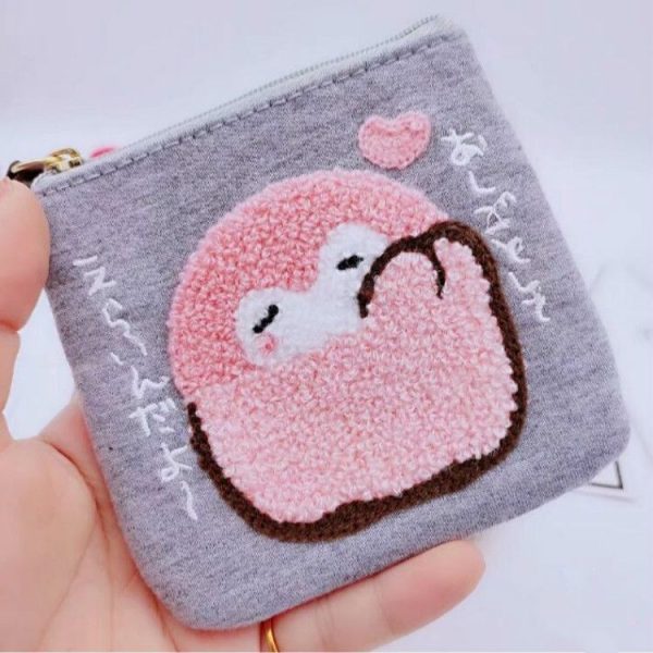 Cute Cartoon Penguin Plush Purse Wallet (Pink) - Image 7