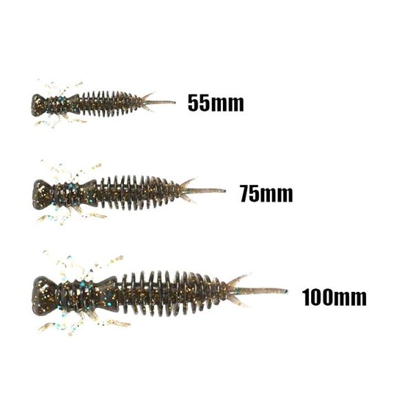 15 PCS 8-color Larvae Silicone Soft Bait Lure Bait, Size: 100MM (Purple) - Image 3