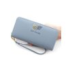 R111-28 Ladies Fashion Zipper Clutch Bag Wallet Card Bag Wallet (Blue) - Image 2