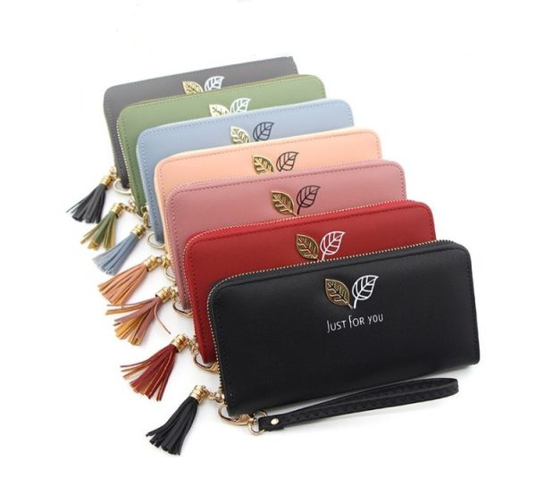 R111-28 Ladies Fashion Zipper Clutch Bag Wallet Card Bag Wallet (Blue) - Image 3