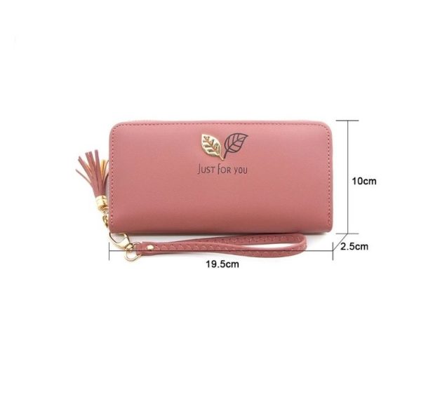 R111-28 Ladies Fashion Zipper Clutch Bag Wallet Card Bag Wallet (Blue) - Image 4