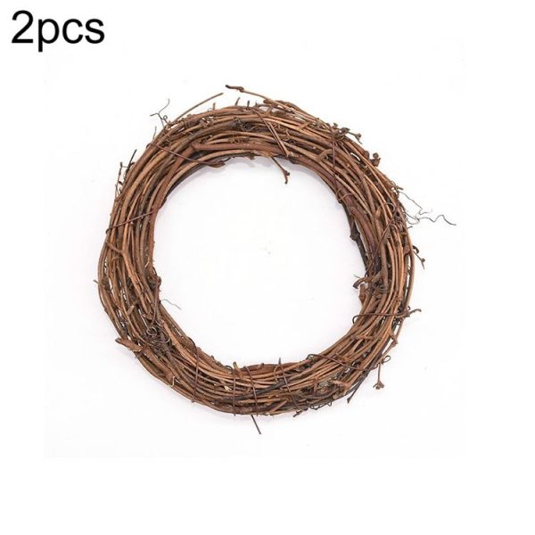2 PCS Tree Vine Christmas Wreath DIY Rattan Garden Decoration Rattan Window Decoration, Size: 10CM