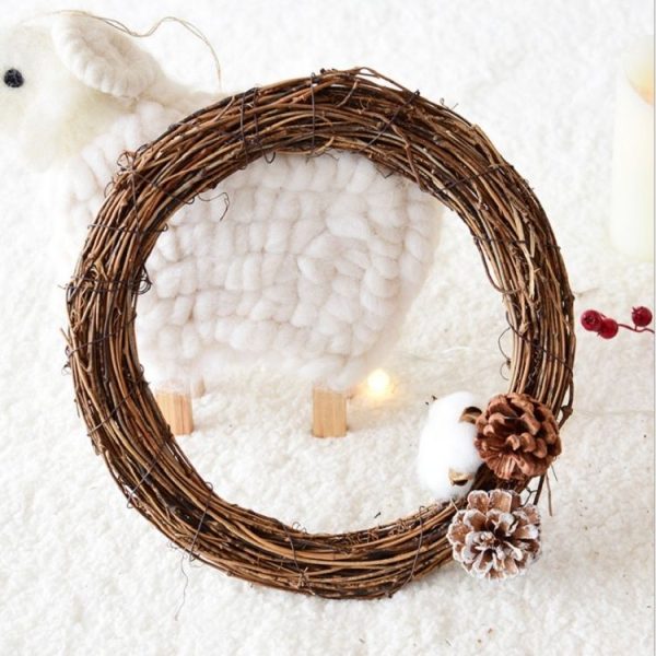 2 PCS Tree Vine Christmas Wreath DIY Rattan Garden Decoration Rattan Window Decoration, Size: 10CM - Image 4