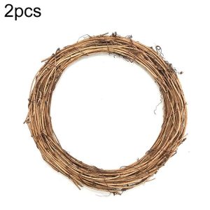 2 PCS Tree Vine Christmas Wreath DIY Rattan Garden Decoration Rattan Window Decoration, Size: 20CM