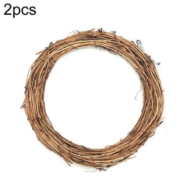 2 PCS Tree Vine Christmas Wreath DIY Rattan Garden Decoration Rattan Window Decoration, Size: 20CM