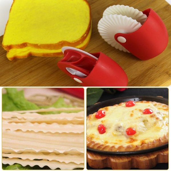 Baking Tools Pasta Cutting Wheel Hemming Wheel Manual Noodle Cutter Roller Knife Creative Kitchen Gadgets (Point Cut) - Image 7
