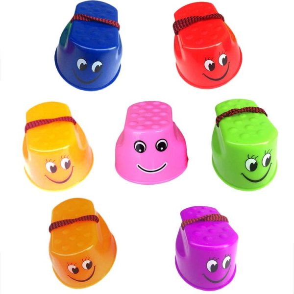 1 Pair Outdoor Plastic Balance Training Jumping Stilts Shoes for Children Walker Toy, Random Color Delivery - Image 3