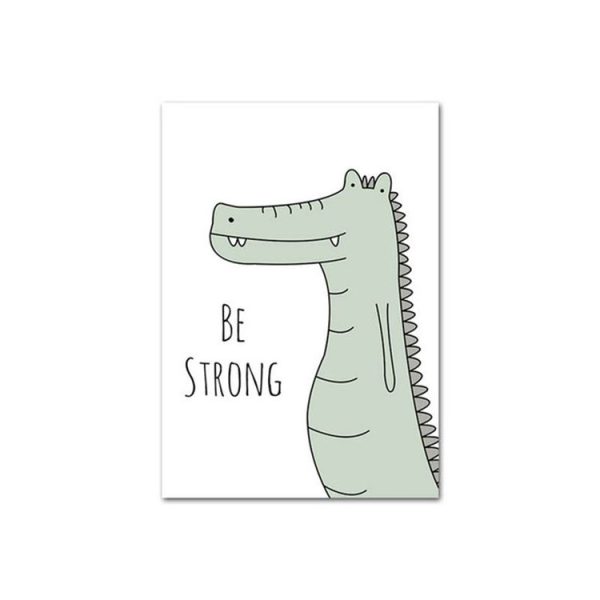 Nursery Wall Art Poster Animal Painting Kids Bedroom Decoration, Size: 13x18cm (Crocodile) - Image 2