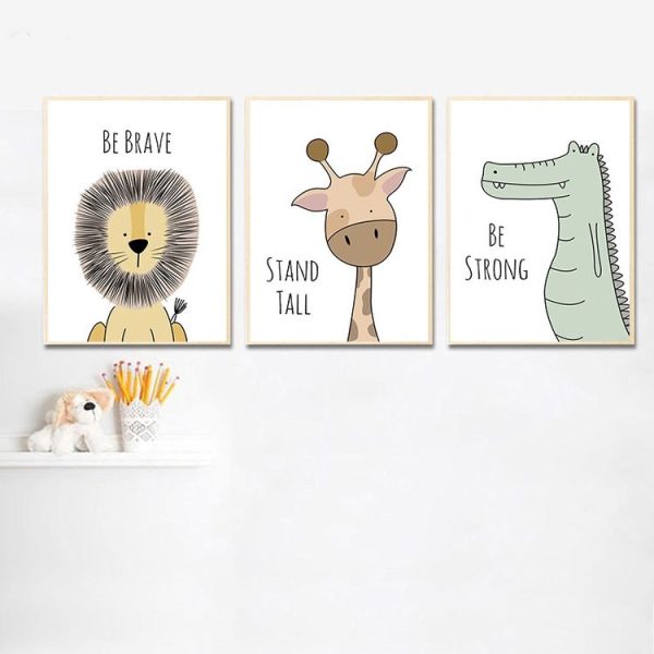 Nursery Wall Art Poster Animal Painting Kids Bedroom Decoration, Size: 13x18cm (Crocodile) - Image 4