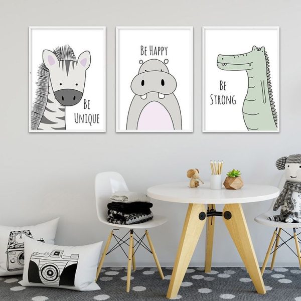 Nursery Wall Art Poster Animal Painting Kids Bedroom Decoration, Size: 13x18cm (Crocodile) - Image 5