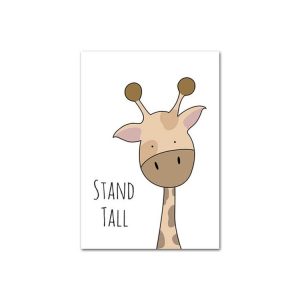 Nursery Wall Art Poster Animal Painting Kids Bedroom Decoration, Size: 15x20cm (Giraffe)